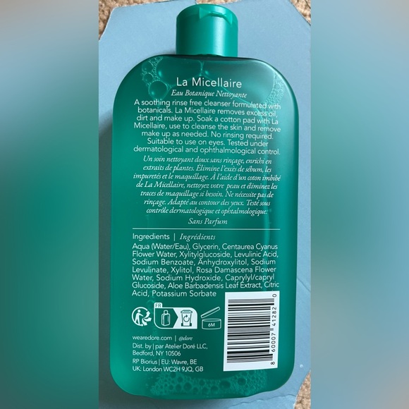 DORE La Micellaire BOTANICAL MICELLAR CLEANSING WATER - Picture 3 of 3